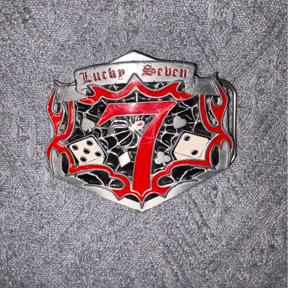 Lucky Seven Dice Belt Buckle